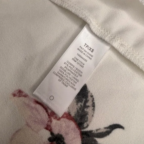 Dynamite White Blazer with Pink Floral Accents - Picture 4 of 5